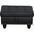 thumbnail image 6 of Sofa Ottoman with Storage, Ottoman Bench for Living Room,Bedroom, Rectangular, Black PU Leather, 6 of 14