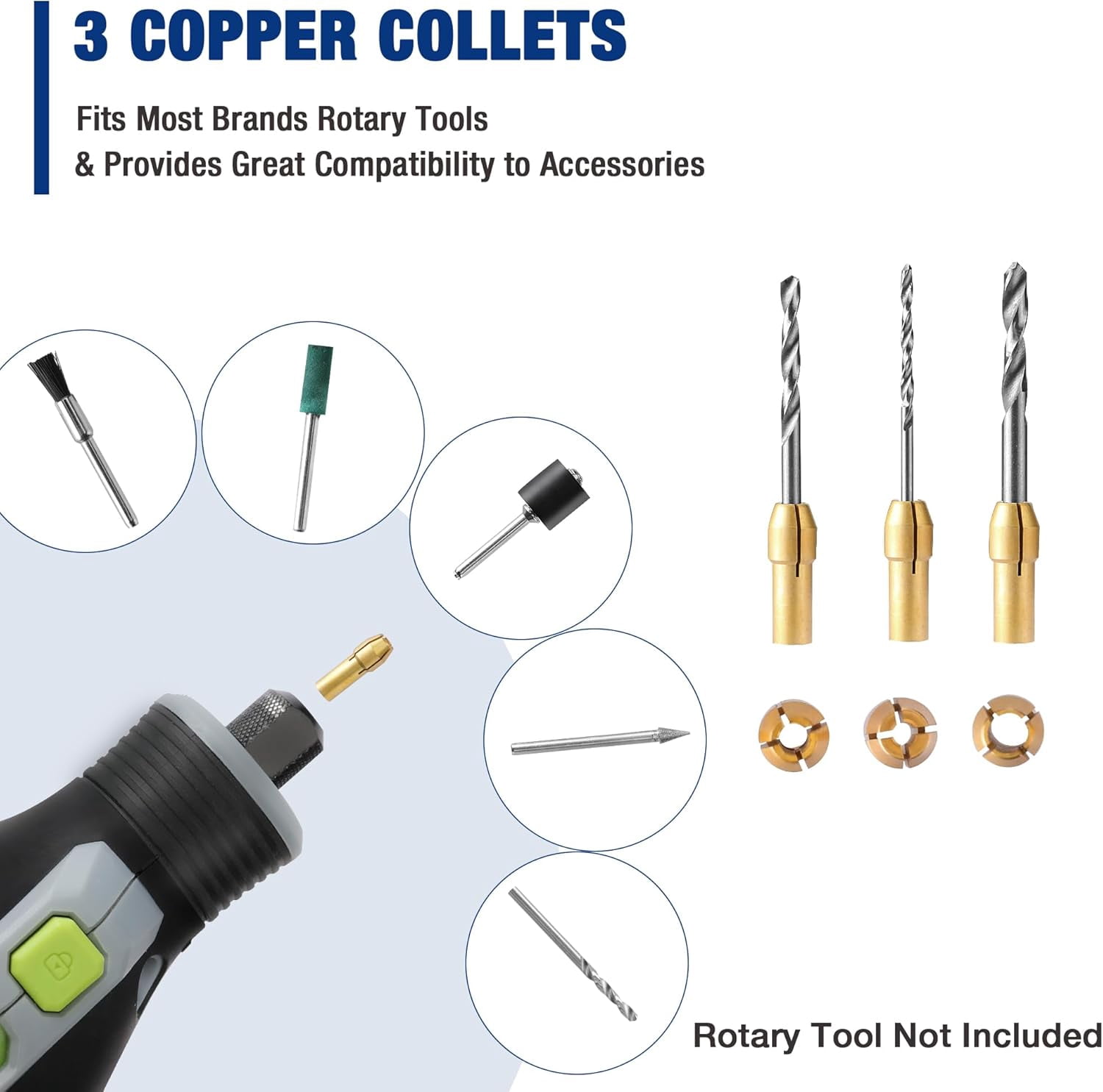 Tmwefusc 302Pcs Rotary Tool Accessories Kit, Rotary Tool Bits for Easy Cutting, Sanding, Grinding, Carving, Polishing, Drilling and Engraving
