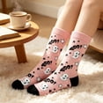 thumbnail image 4 of Evdexr Halloween Fuzzy Socks for Women Men 2026 Fluffy Cozy Warm Soft Winter Socks with Colorful Pumpkin Bat Printed for Party, 4 of 5