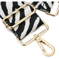 thumbnail image 2 of LAICAIW Grand Bandoulière Réglable Ceinture de Remplacement Style Guitare Sac à Bandoulière Sac à Main Sangle Multicolore en Toile (Grand : 1,97 Pouces (5CM) (Zèbre3), 2 of 4