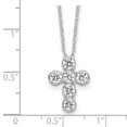 thumbnail image 4 of Diamond2Deal Collier en Argent Sterling 925 Rhodié avec Croix CZ, ext. 2 Po, pour Femmes, 18 Pouces, 4 of 6