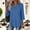 A422 Blue, variant on Blouse for Women V Neck Three Quarter Sleeve Fashion Loose Fit Solid Color Soft Lightweight Side Split Pullover Dressy Officewear Work Uniform Summer Tops