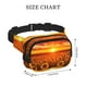 thumbnail image 4 of Fotbe Sunset Golden Sunflower Field Cangurera Cuadrada con Estampado de Doble Capa, Bolsa de Cintura Ajustable Mini para Hombres y Mujeres, 4 of 9
