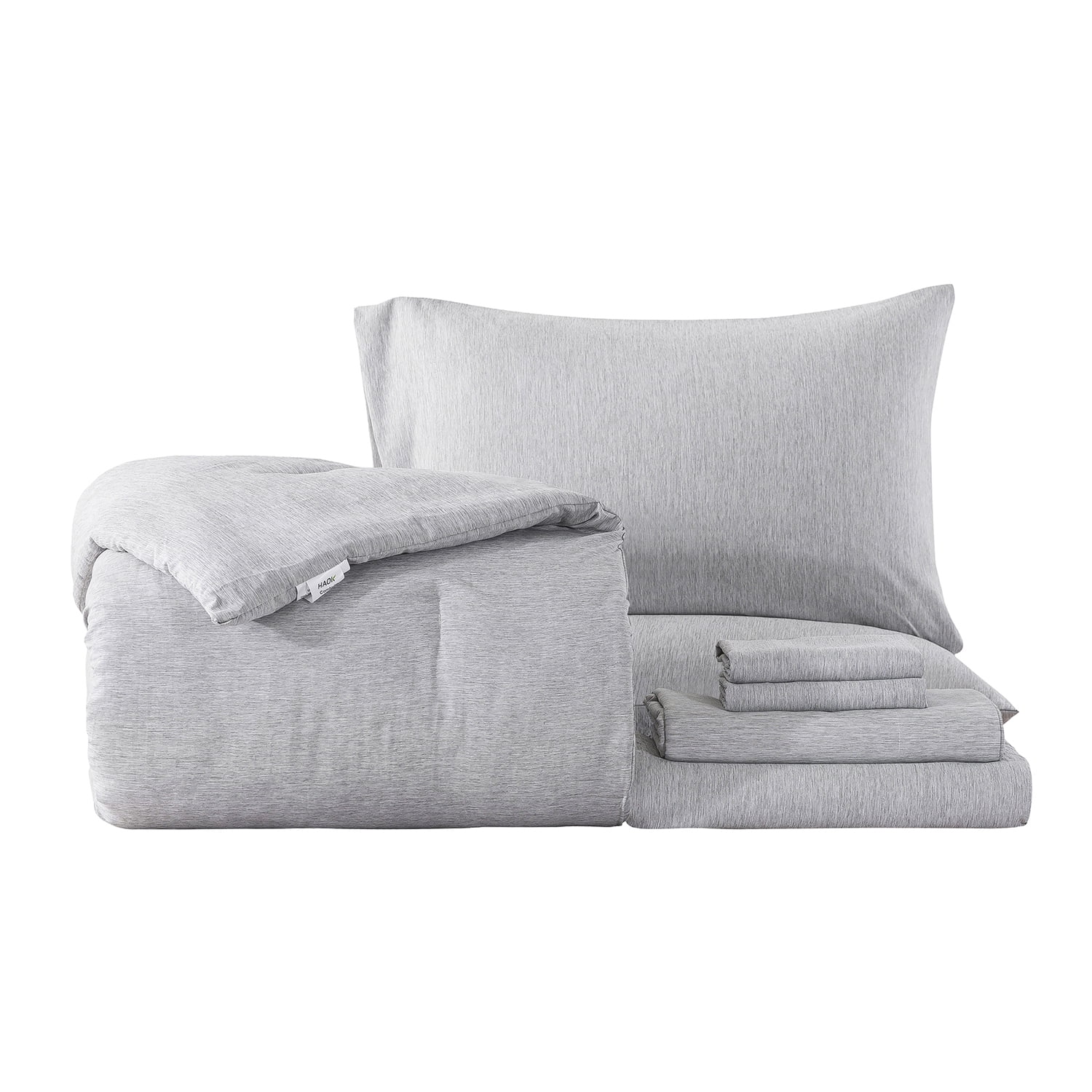 JML 8 Piece Comforter Set - Soft Microfiber Cationic Dyeing Bed in a Bag, Queen, Dark Grey