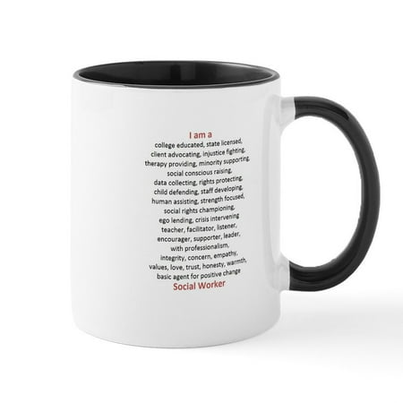 

CafePress - I Am A Social Worker Mug - 11 oz Ceramic Mug - Novelty Coffee Tea Cup