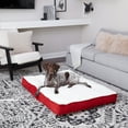 thumbnail image 2 of Happy Hounds Daisy Deluxe Sherpa Supportive Dog Bed, Crimson, Large (48 x 36 in.), 2 of 8