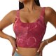 thumbnail image 1 of Fotbe Abstract Red Marble Sujetador Deportivo Largo sin Aros para Mujer con Almohadillas y Soporte Medio, Transpirable y Absorbente, Camiseta Tipo Chaleco o Tank Top-X-Large, 1 of 8