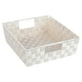 thumbnail image 4 of Whitmor Woven Strap Shelf Tote Basket, Latte, 4 of 7