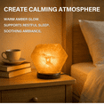 thumbnail image 3 of Himalayan Salt Lamp with Natural Crystal, Warm Glow Night Light Home Decor for Bedroom & Living Room, Decorative Mood Lighting, 3 of 9