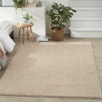 Nourison Cozy Shimmer Glam Beige 7'9" x 9'9" Area Rug (8x10)