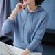 thumbnail image 3 of Suéter de punto para mujer, con capucha, suelto, de manga larga, para otoño e invierno, suéter con capucha, camisa básica, 3 of 6