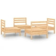 thumbnail image 2 of vidaXL 4 Piece Patio Lounge Set Honey Brown Solid Pinewood, 2 of 25