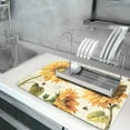 thumbnail image 5 of Sunflower Bee Dish Drying Mat for Kitchen Counter Decor 18x24 Inch Floral Absorbent Reversible Microfiber Dish Drying Pad Flower Dish Drainer Rack Mats for Coffee Bar, 5 of 6