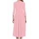 thumbnail image 4 of ICHUANYI Clearance Women Fashion Comfortable Button V-Neck Solid Color Casual Dress(Pink, S) ICHUANYI WER2023081008115, 4 of 9