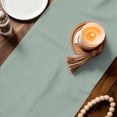 thumbnail image 3 of Turquoise Floral Table Runner 70 Inches, Modern Farmhouse Leaves Gray Striped Bed Runner Dresser Scarves Tabletop for Indoor Outdoor Parties/Ceremony/Banquet, 13" x 70", 3 of 9