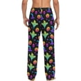 thumbnail image 2 of FREEAMG Rainbow Happy Halloween Pajama Pants for Men, Men's Separate Bottoms, Comfortable Sleep Lounge Pj Pants, 2 of 7
