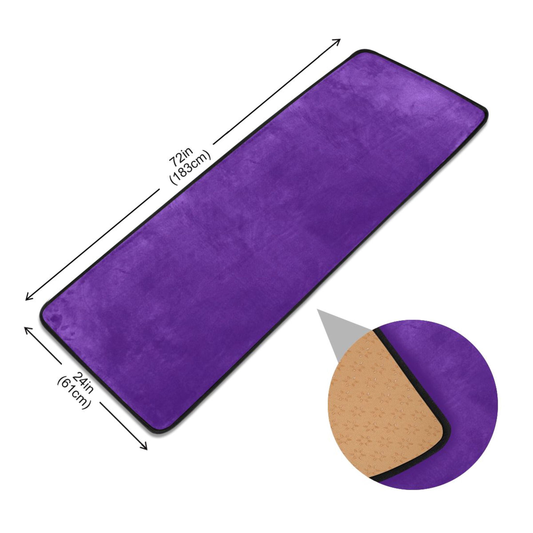 Ryvnso Dark Purple Hallway Runner Rugs Floor Carpet Non Slip Entryway Mat 2' x 6'