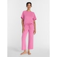 thumbnail image 3 of Joyspun Women's French Terry Knit Sleep Capri Pants, 25” Inseam, Sizes XS-3X, 3 of 6
