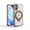 Gold, variant on For iPhone 17 Phone Case,Fit For Wireless Charging,360°Rotatable Invisible Ring Kickstand,Crystal Transparent Back Design,Four-corner Rasied Shockproof Anti-fall Phone Case,Orange