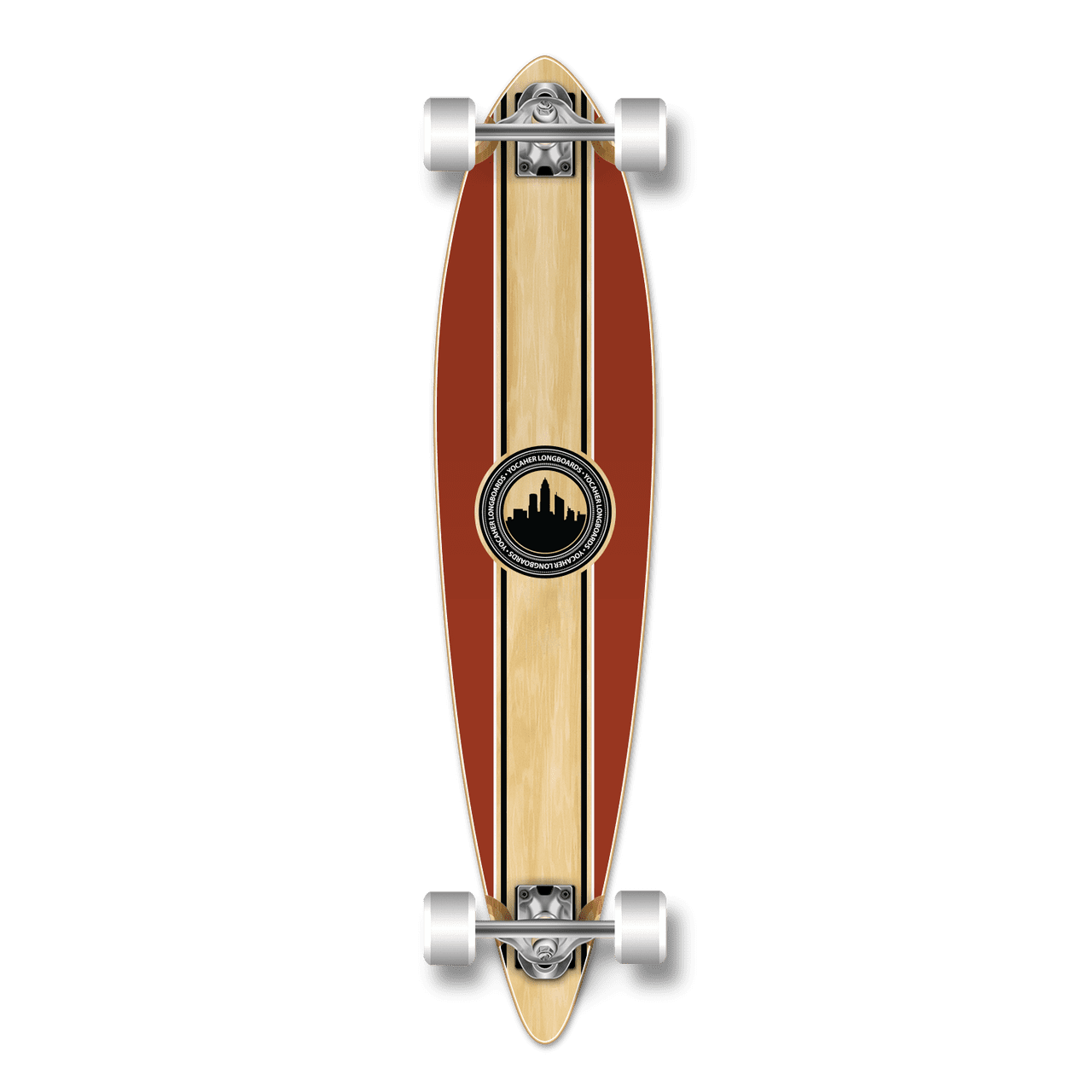 Yocaher Kicktail Crest Onyx Longboard Complete 