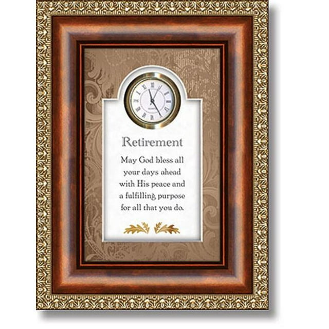 Faithworks 5052 6 x 8 Horloge de Table Encadrée - Retraité