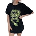 thumbnail image 4 of Faithtur T-shirt Femme Traditionnel Dragon Chinois Col Rond Haut Ample, 4 of 9