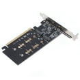 thumbnail image 4 of Tarjeta PCI Express, 3.0 X16 a Adaptador SSD NVME M.2 de 2 Puertos, Tarjeta Adaptadora de Expansión, Dise?o de Dos Placas NVME, Velocidad de Transmisión Rápida, para Computadora de Escritorio EOTVIA No, 4 of 6