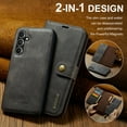 thumbnail image 6 of for Samsung Galaxy A36 5G Case, PU Leather Detachable Vintage Wallet Flip Magnetic Clousure Drop Protective Slim Phone Case Cover for Samsung Galaxy A36 5G with Card Holder - Gray, 6 of 8