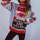 thumbnail image 5 of Suéter de hilo dorado bordado de Papá Noel para otoño e invierno de 2024, lindo suéter navideño para mujer, 5 of 5