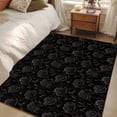 thumbnail image 4 of Black Flower, Area Rug 4x6 FT, Non Slip Kids Room Carpet, Abstract Vintage Botanical Floral Plant Washable Soft Floor Carpet Non-Shedding Throw Rug for Dorm Kitchen Study Room Home Office Bedside, 4 of 9