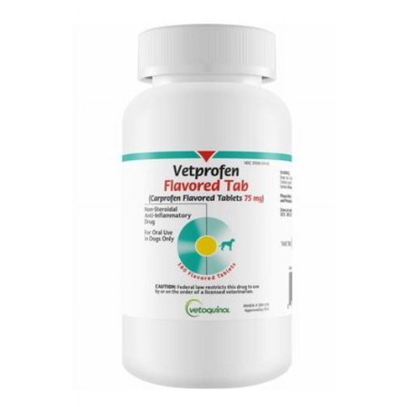 Vetprofen (Carprofen) Flavored Anti-Inflammatory Tablets for Dogs 75mg