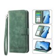 thumbnail image 3 of Wallet Case for Xiaomi Poco M7 4G Flip Phone Case with Card Slots, Cash Pocket, Kickstand, Magnetic Closure & Wrist Strap, TPU Soft Shell Cover Green, 3 of 6