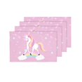 thumbnail image 4 of MKHERT Vintage Cute Unicorn Pastel Adorable Cartoon Animal Placemats Table Mats for Dining Room Kitchen Table Decoration 12x18 inch,Set of 4, 4 of 4