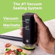 FoodSaver Mini Handheld Vacuum Sealer, Marinate Setting, Cordless Vacuum Sealer with Charging Dock, Black