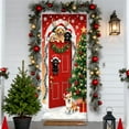 thumbnail image 5 of Christmas Door Cover – Santa Claus Pattern 35 x 71 Inch Polyester Banner – Multicolor Front Door Decoration for Holiday Party & Home Decor, 5 of 6