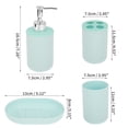 thumbnail image 2 of Unique Bargains Durable Round Bathroom Accessories Kit 4Pcs Blue, 2 of 4