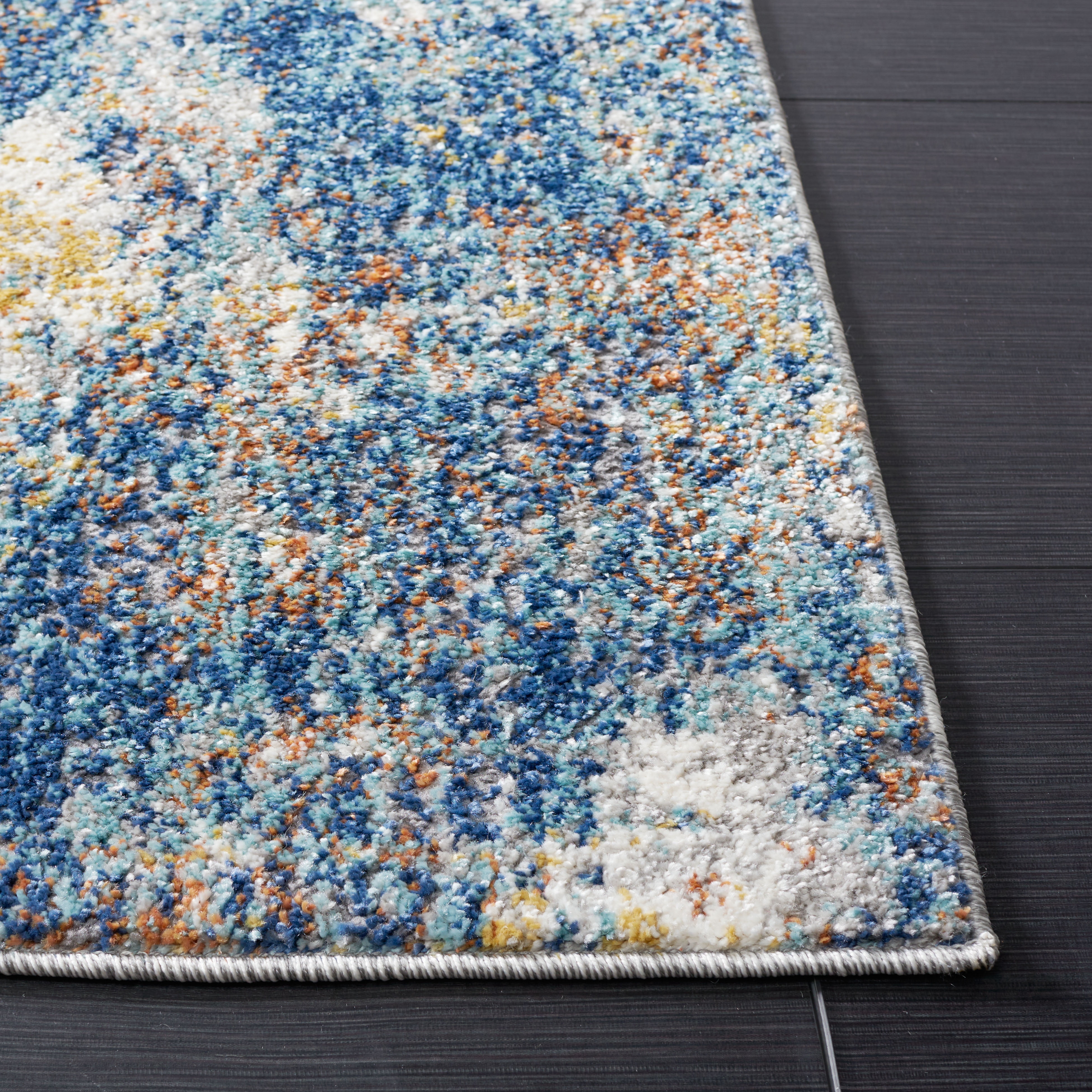 SAFAVIEH Aston Georgiana Abstract Area Rug, Navy/Gold, 4' x 6'