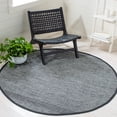 thumbnail image 2 of SAFAVIEH Montauk Kelsey Distressed Cotton Area Rug, Light Green/Black, 6' x 6' Round, 2 of 8