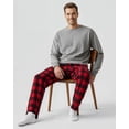 thumbnail image 6 of NY Threads Mens Flannel Pajama Pants with Pockets Soft Cotton Sleepwear Lounge PJ Bottoms, Medium, Black/Red, 6 of 7