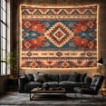 thumbnail image 6 of Southwestern Central Star Diamond with Angular Panels, Warm Rustic Style for Western Decor Fans, Geometric Wall Art, Housewarming Gift, Tapestry Wall Hanging for Cabin and Dorm, 6 of 7