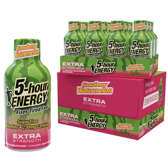 Fresa y sandía ENERGY Extra Strength de Energy Shots, 5 horas