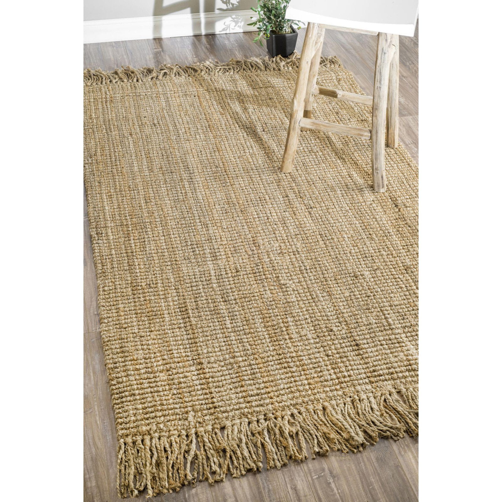 Nuloom Hand Woven Chunky Loop Jute Area Rug Or Runner Com