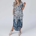 thumbnail image 3 of Summer Plus Size Dresses for Womens 2025 Fashion Sexy Printing Pocket Short Sleeve V-Neck Dress 50% off Clearance!, 3 of 6