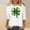 White, variant on FDGIU Plus Size St. Patrick's Day Tee for Women - Short Sleeve Shamrock Graphic Crew Neck Top