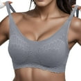 thumbnail image 3 of Lixiuxyad Comfort Everyday Bras Woman Lace Thin Underwear Womens Transparent Bras For Women Lace Lingerie Bralette For Ladies,Gray, 3 of 6
