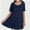 Navy blue, variant on Women's Plus Size Short Sleeve Tunic Top - Casual Loose Fit Flare Swing T-Shirt, Basic Comfort