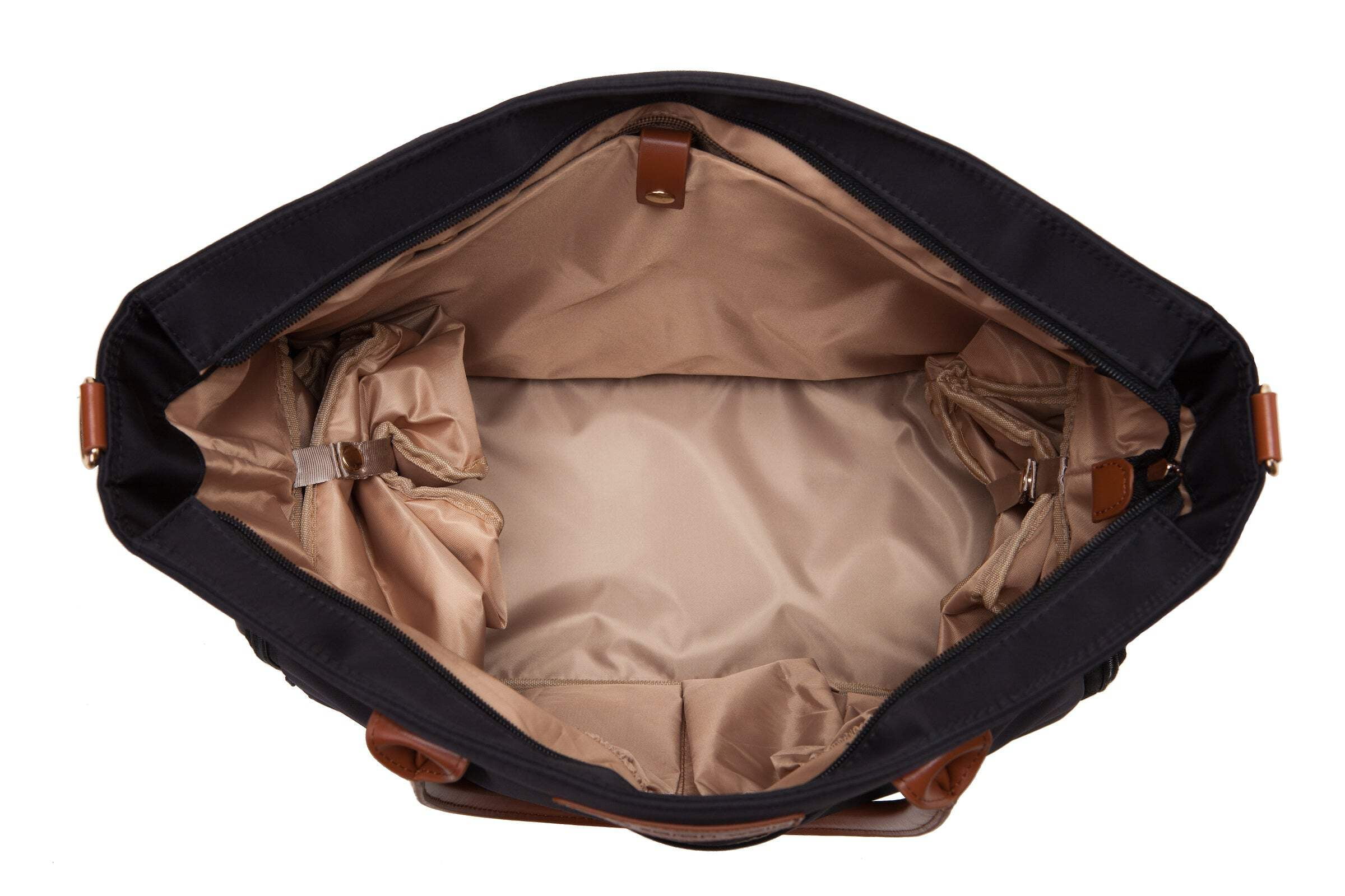 Sarah Wells Abby Breast Pump Tote – Real Leather Straps – Insulated Pockets, Laptop Storage  Easy-Clean Interior