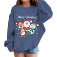 thumbnail image 5 of XIYNBAOK Christmas Sweat Shirts Red Christmas Top Blue Christmas Shirt Girls' Sweatshirts Size 5 Girls Clothes Boys 14-16 Clothes Infant Winter, Navy 7-8 Years, 5 of 6