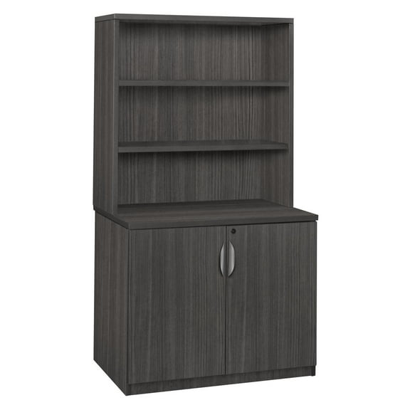 Regency Legacy 29" Storage Cabinet with Open Hutch- Ash Grey