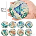 thumbnail image 5 of JOYSTRY Diamond Art Painting Coaster Kit, DIY Crafts with Holder, Non-Slip Cork Base, Diamond Art Supplies for Adults & Teens, Ocean-Themed, 8Pcs, 5 of 7